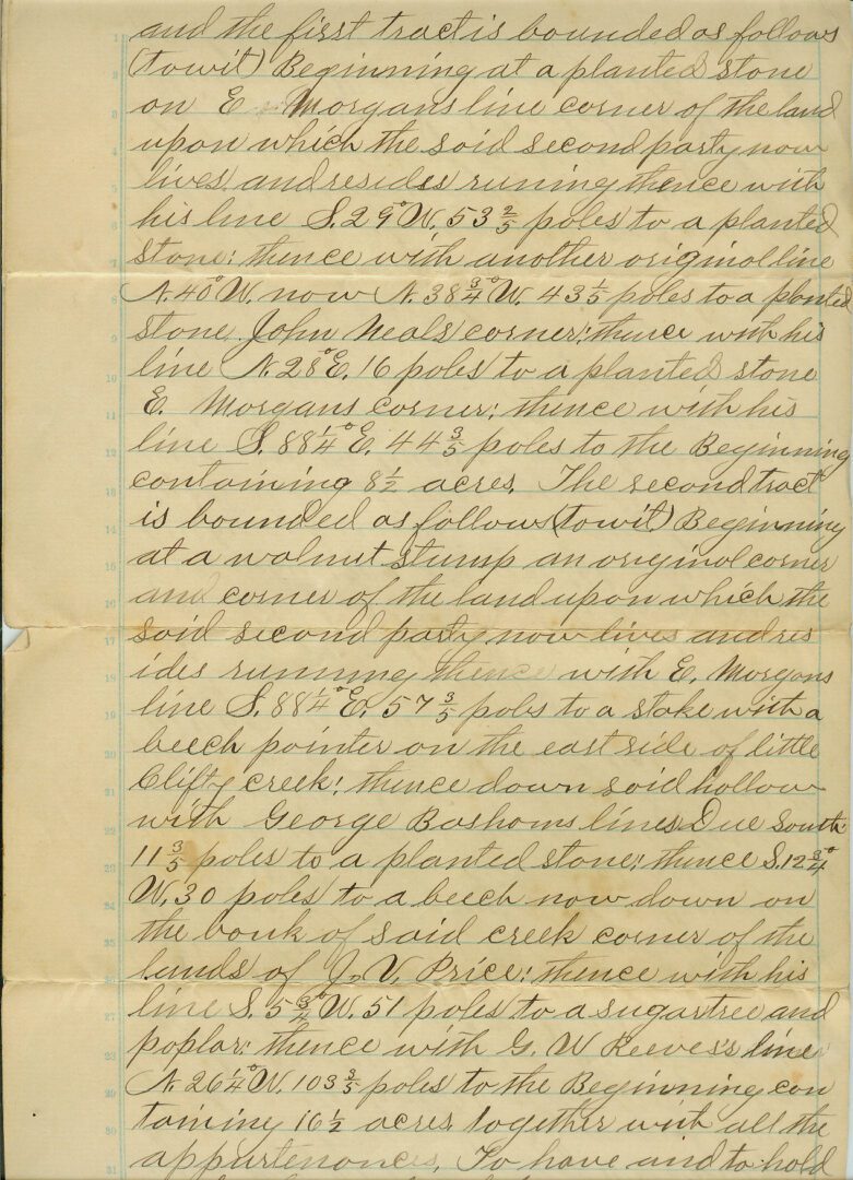 Page Two of a Vintage Writing in Cursive